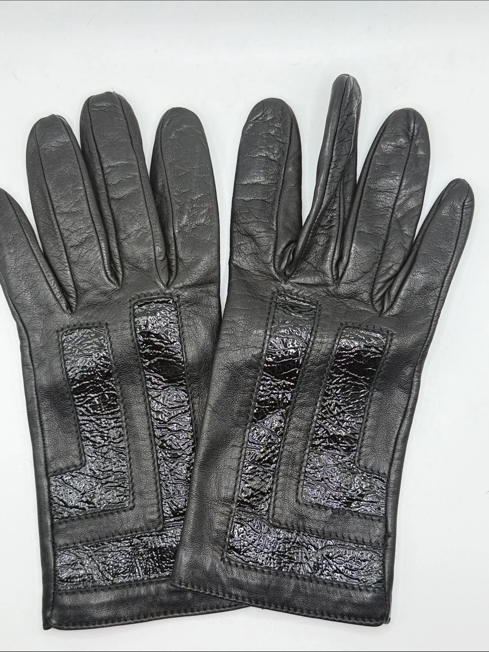 Black Leather Women's Dress Gloves